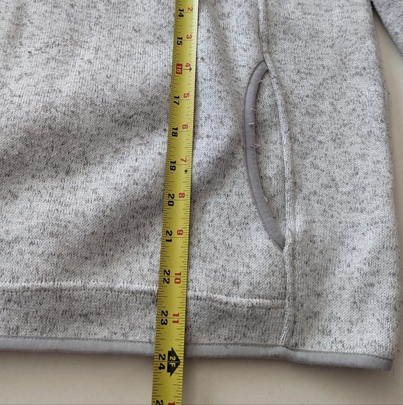 Thread & Supply Quarter Zip Pullover size Large Light Heathered Gray - Picture 5 of 9